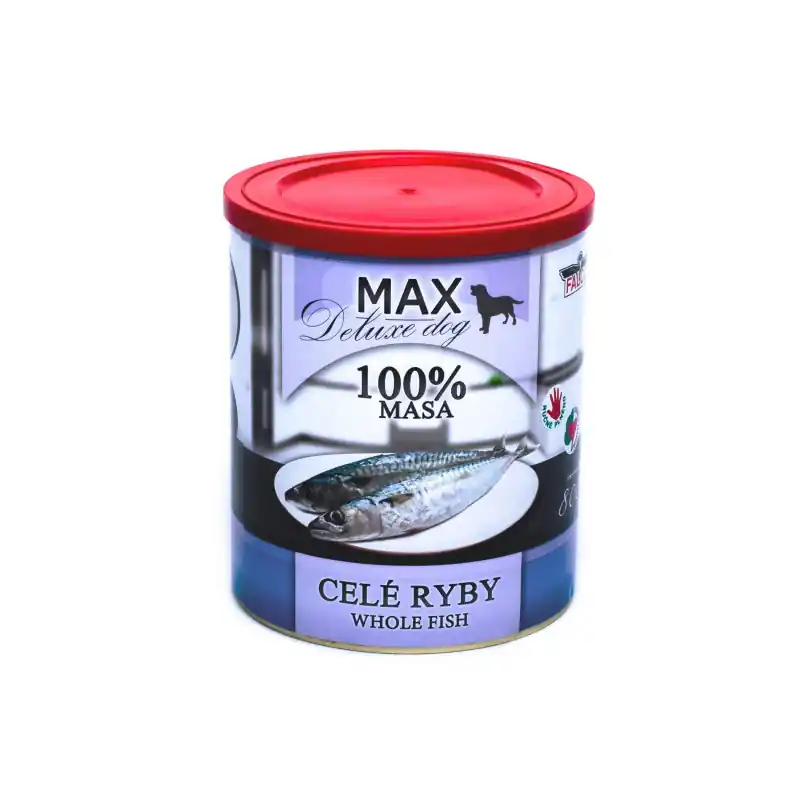 Originální Sokol Falco Max Deluxe dog Celé Ryby 800g