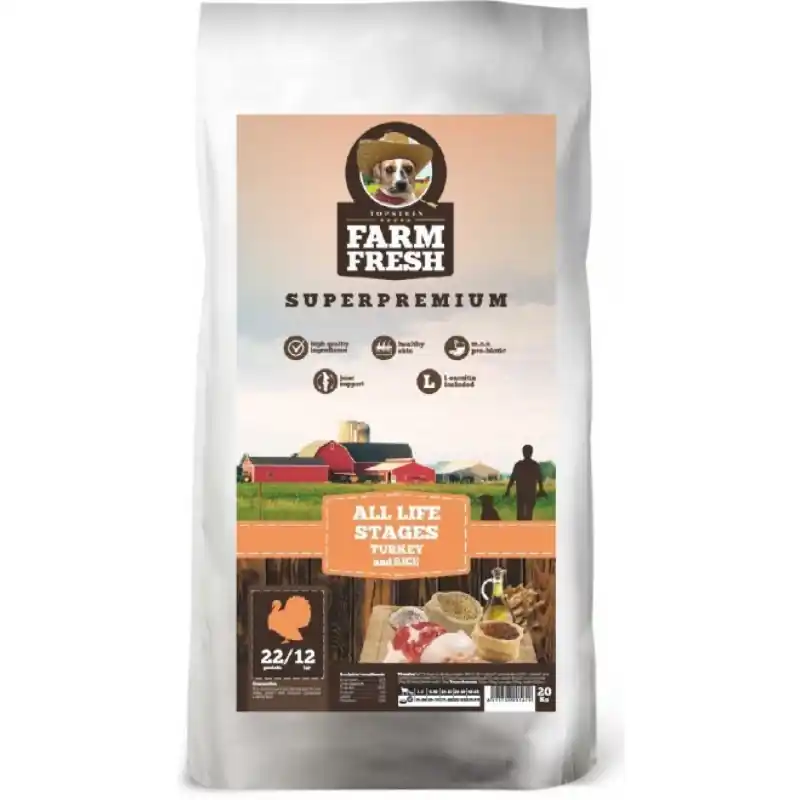Nakupujte Hned Farm Fresh All life stages Turkey 15kg