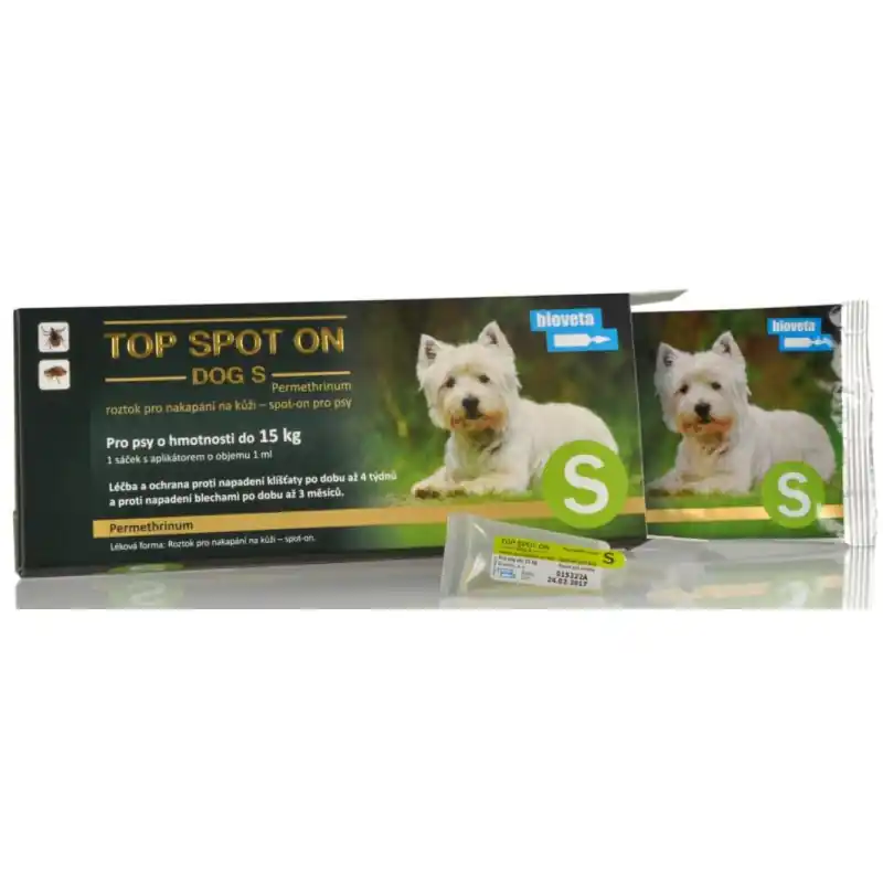 Finální Výprodej Top spot on Dog S 1x1ml (do 15kg)