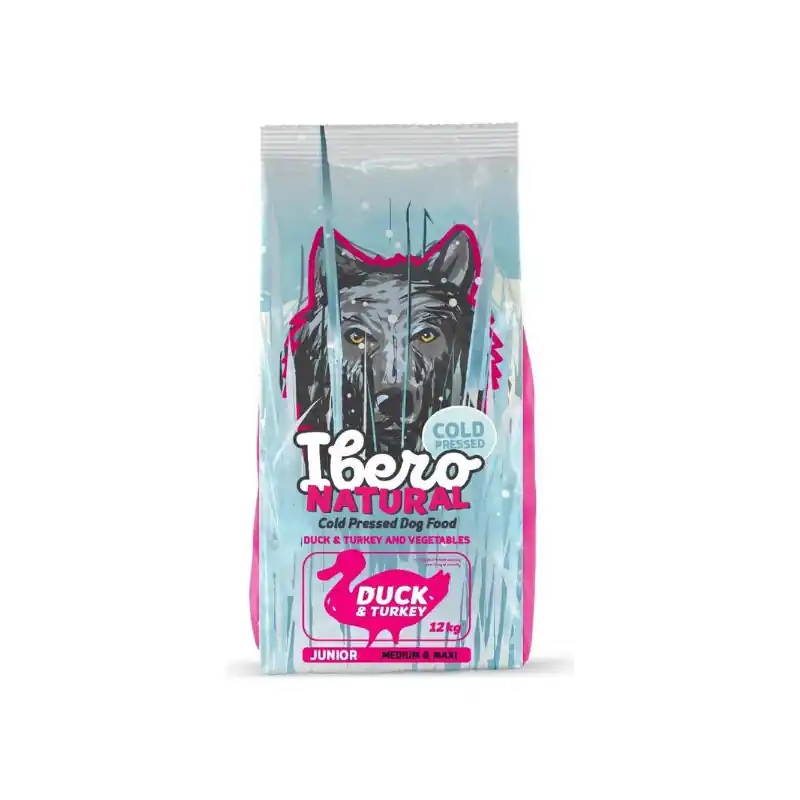 Ibero COLD PRESSED dog Junior M/L duck 12kg Aktuální