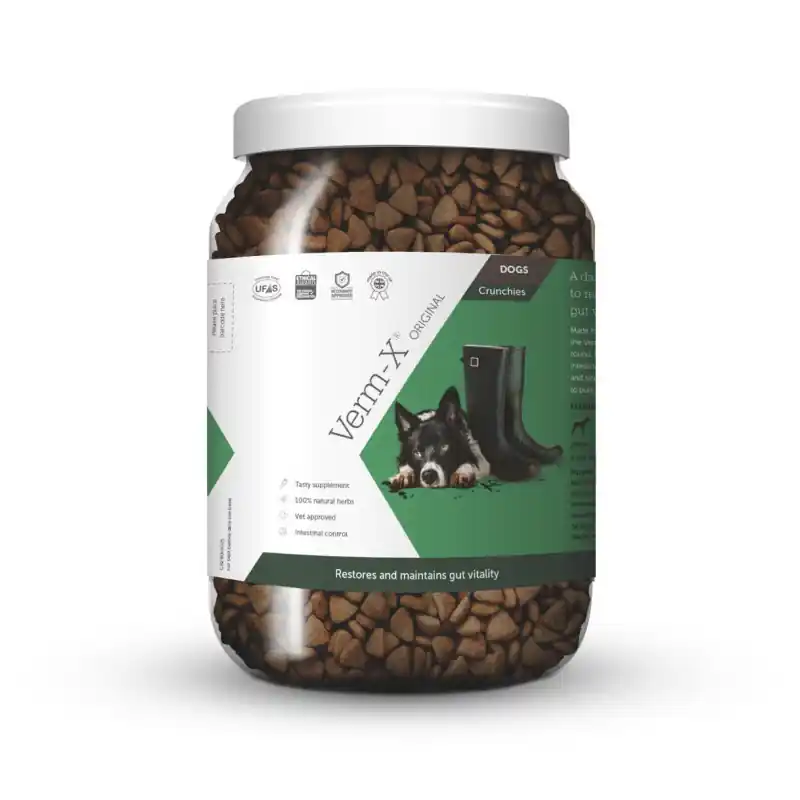 Značkový Verm-X Přírodní granule proti střevním parazitům pro psy 650g