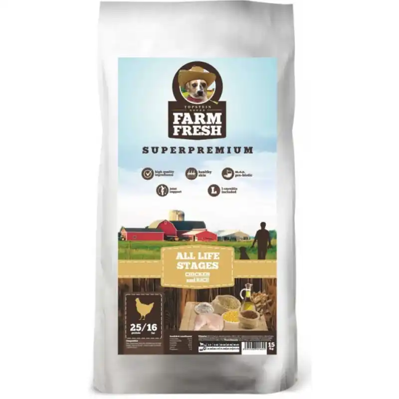 Rychlé Dodání Farm Fresh All Life Stages Chicken 15kg