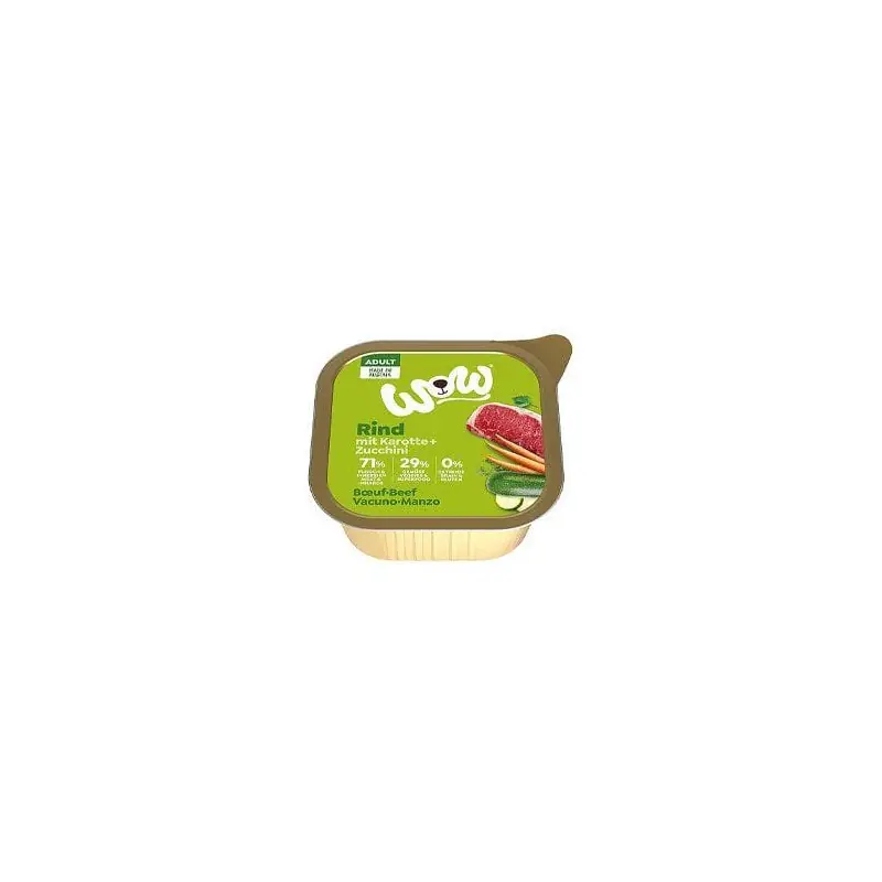 Dokud Zásoby Vydrží WOW Hovězí s karotkou Adult paštika 150g