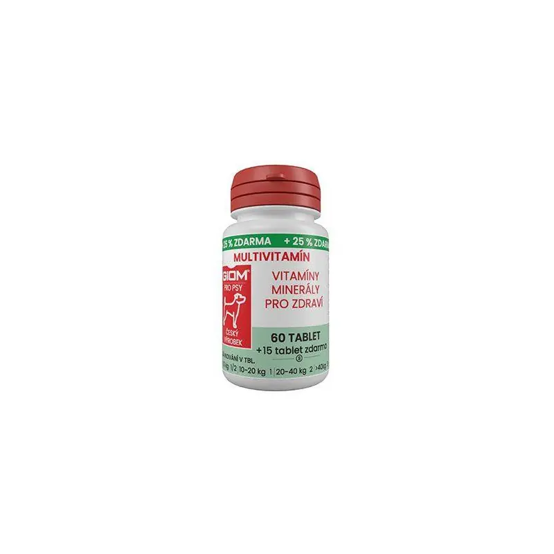 Giom S pes Multivitamín 60 tbl+25% zdarma Expresní Doručení