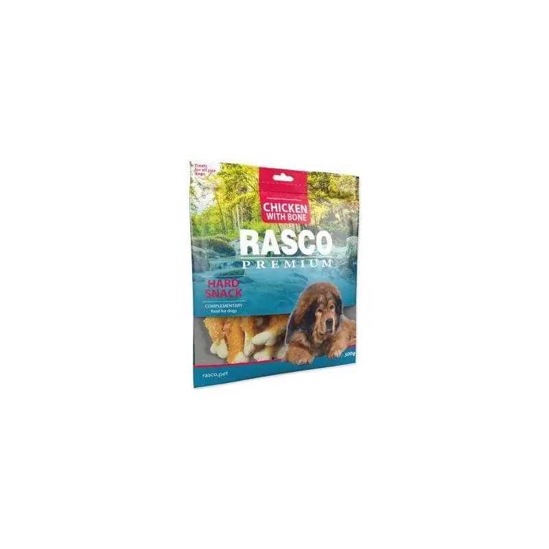 Aktuální Pochoutka RASCO Prem. kosti obalené kuřecím masem 500g