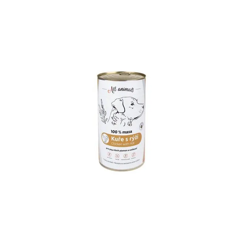 All Animals DOG kuřecí mleté s rýží 1200g Ověřený