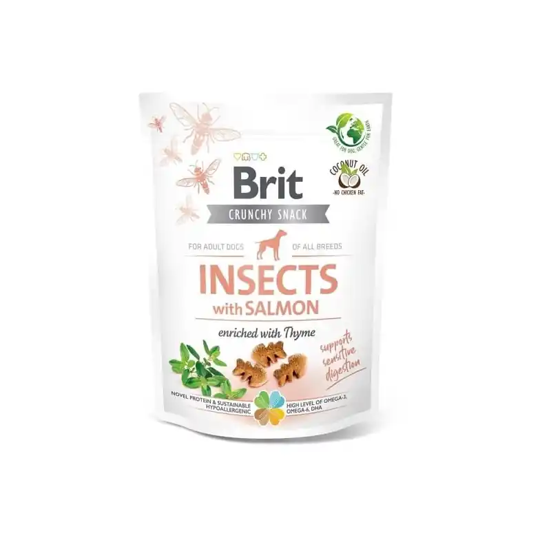 Speciální Cena Brit Care Dog Crunchy Crack. Insec. Salmon Thyme 200g