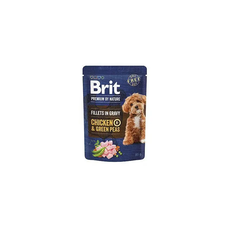Brit Premium Dog Fillets Gravy Chicken & Green Peas 85g Tovární Cena