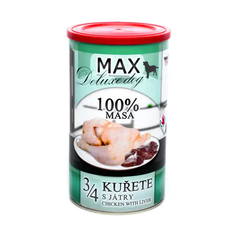 Originální Sokol Falco Max Deluxe dog 3/4 kuřete s játry 1200g