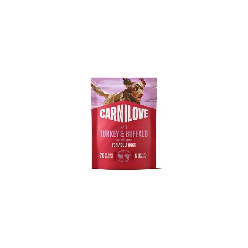 Tovární Cena Carnilove Dog Pouch Paté Turkey&Buffalo+Rose 300g