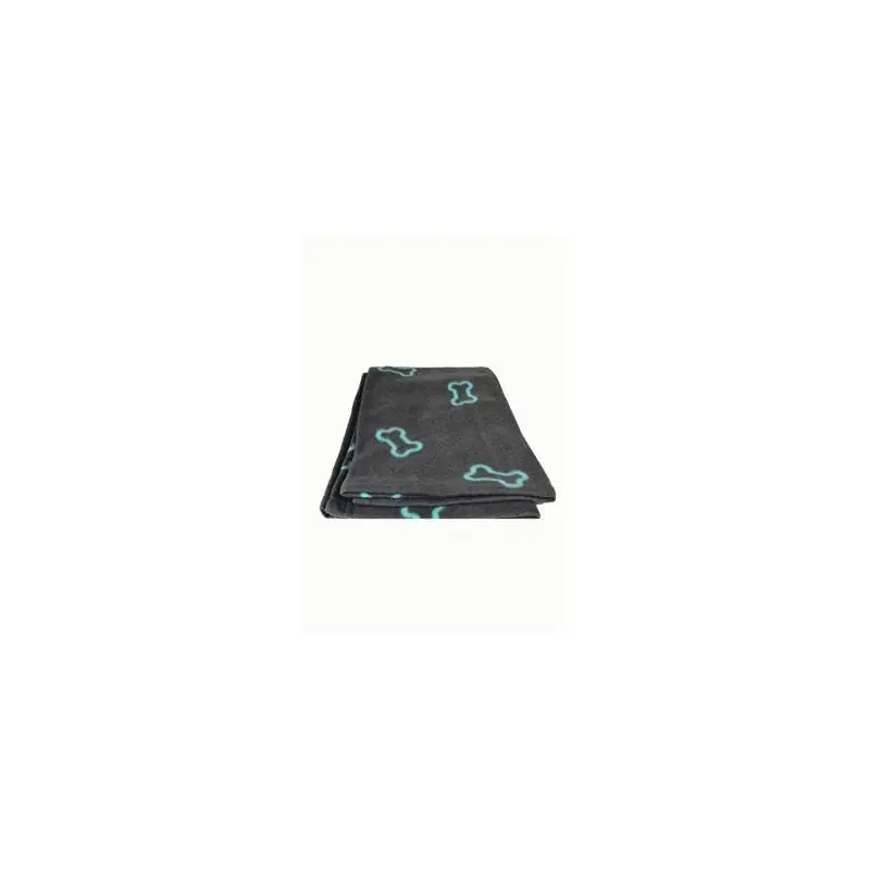 Deka pro psy BEANY šedá a modré kostičky 100x70cm TR Časově Omezené
