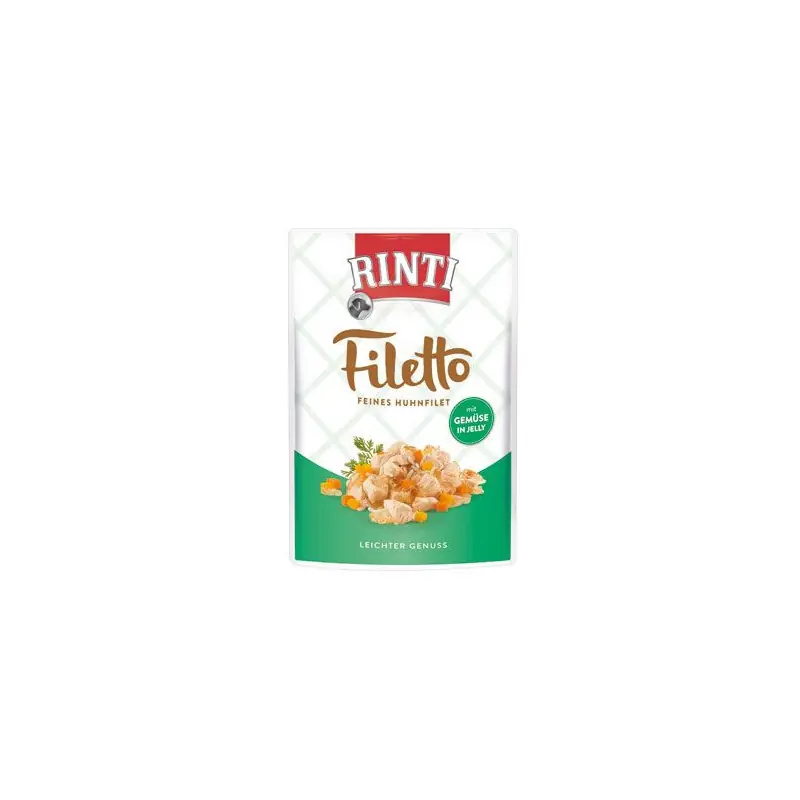 Rinti Dog Filetto kapsa kuře+zelenina v želé 100g Omezená Nabídka