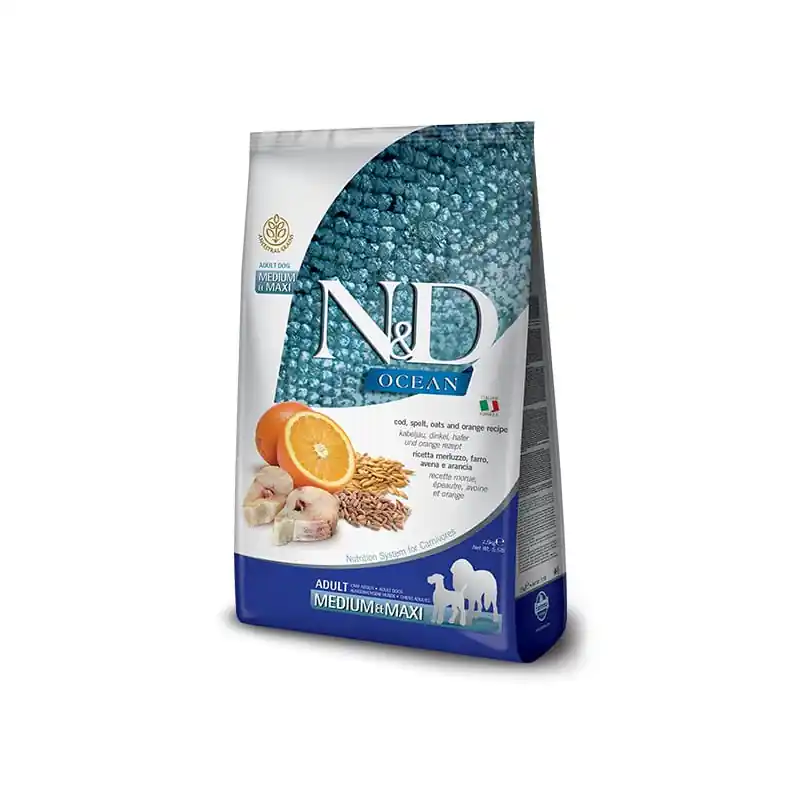 Novinka N&D OCEAN DOG LG Adult M/L Codfish & Orange 2,5kg