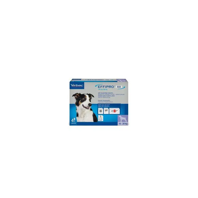 Effipro DUO Dog M (10-20kg) 134/40 mg, 4x1,34ml Horká Nabídka