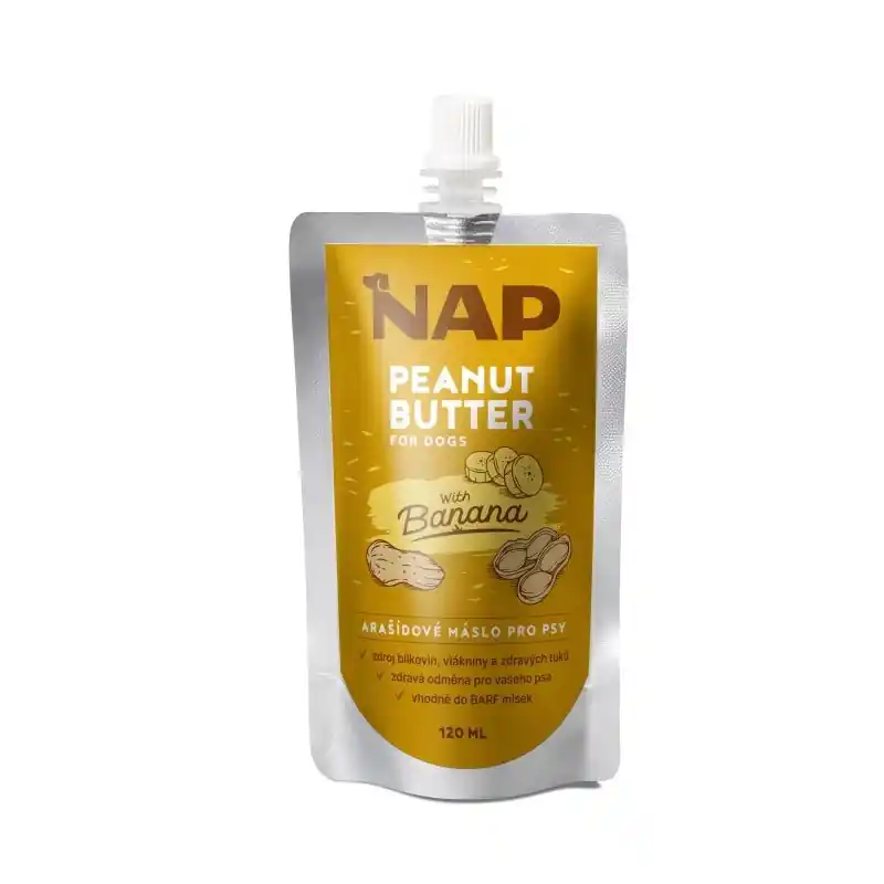 Akce NAP Arašídové máslo pro psy s banánem - 120ml
