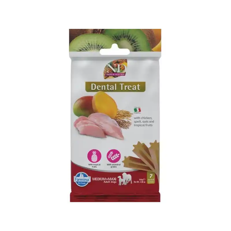 N&D TROPICAL Dog Dental Snack Chicken M & L 100g Oblíbený