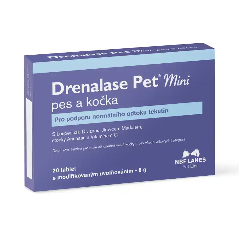 Vysoce Kvalitní Drenalase Pet Mini podpora hojení Pes a kočka 20 tbl