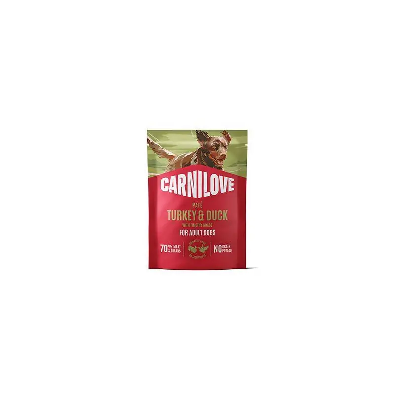 Carnilove Dog Pouch Paté Turkey&Duck+Timothy 300g Zlevněný