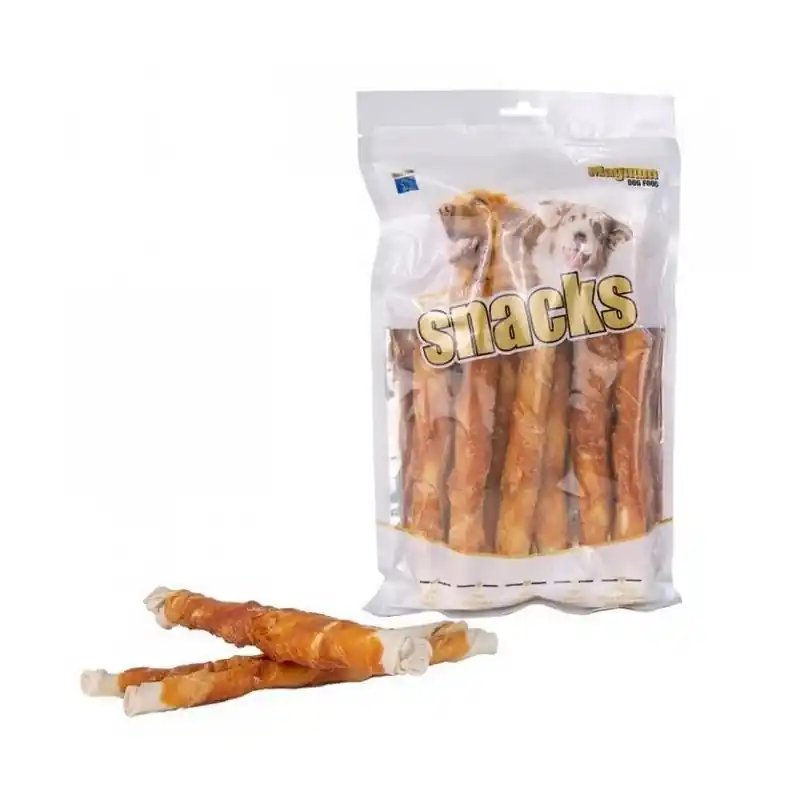 Výprodej Magnum Chicken roll on Rawhide stick 500g