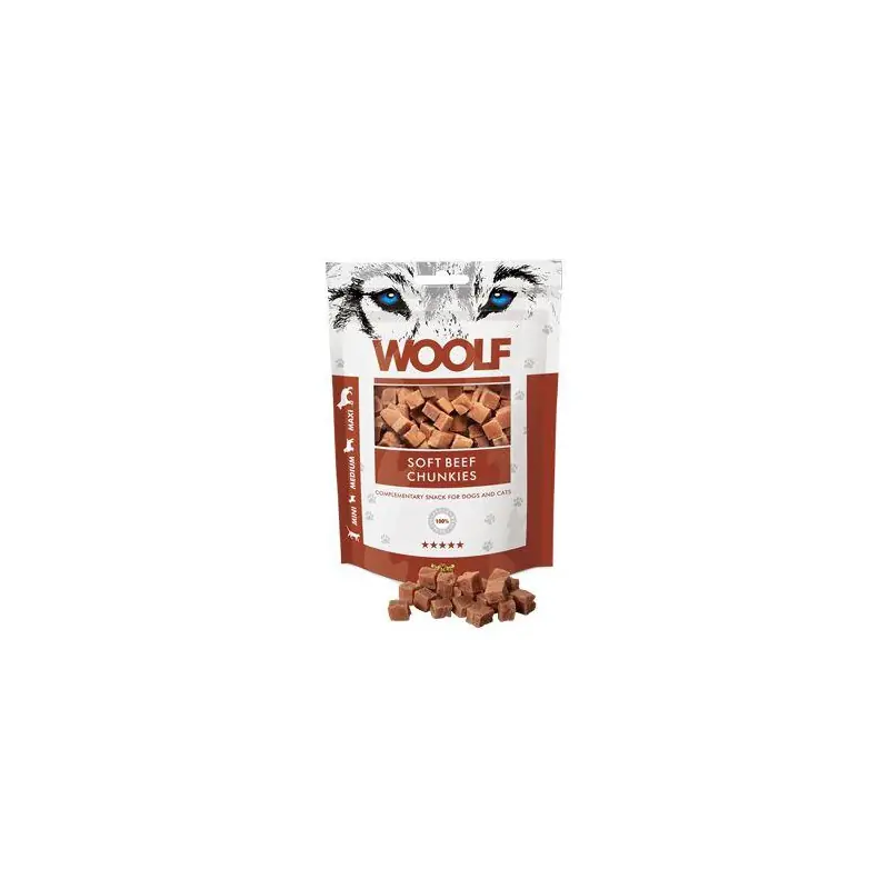 Víkendová Akce WOOLF pochoutka beef chunkies 100g