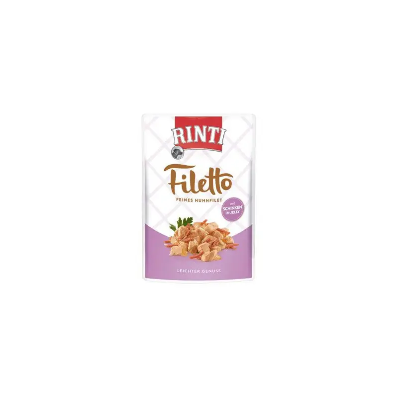 Rinti Dog Filetto kapsa kuře+šunka v želé 100g Hit Sezóny