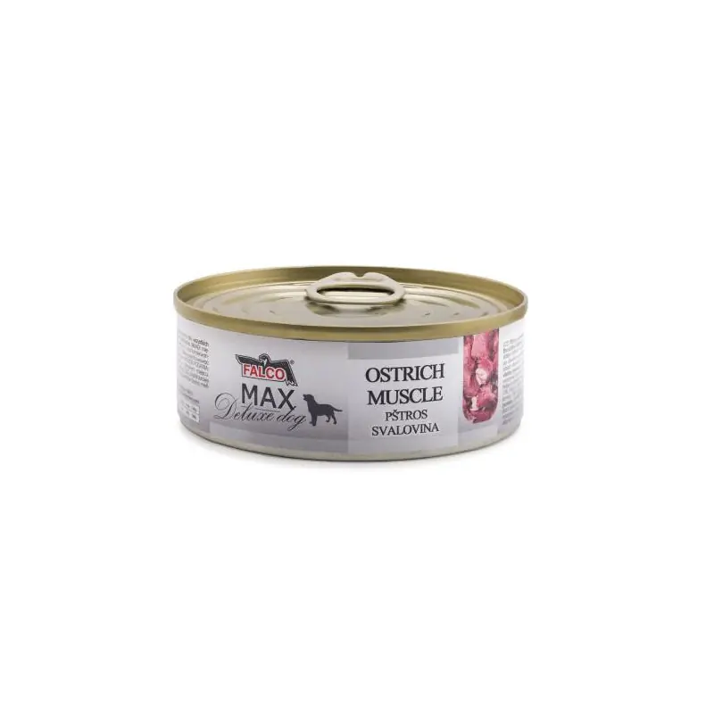 Dokud Zásoby Vydrží Sokol Falco Dog MAX Pštros Svalovina 80g