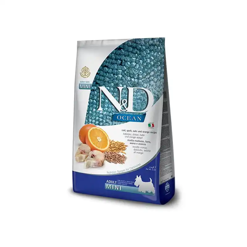 N&D OCEAN DOG LG Adult Mini Codfish & Orange 800g Super Cena