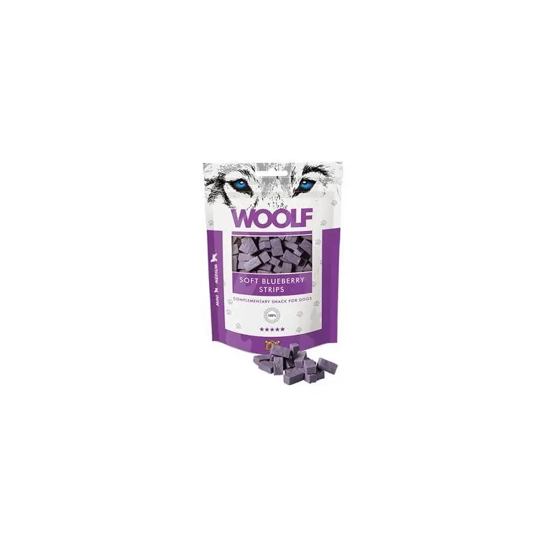 Cenový Hit WOOLF pochoutka soft Blueberry strips 100g