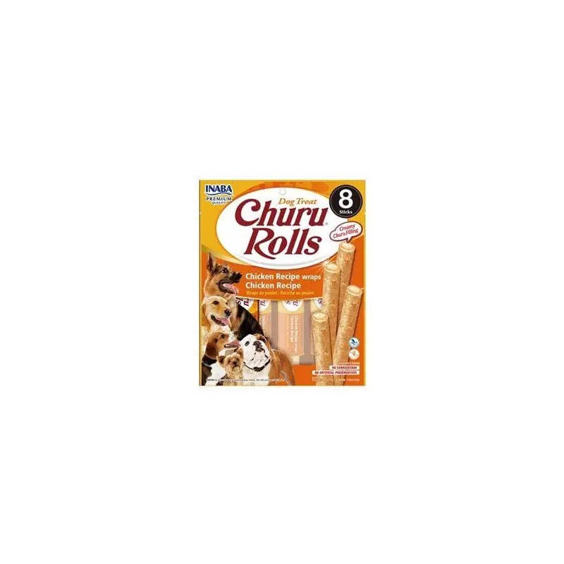 Churu Dog Rolls Chicken wraps Chicken 8x12g Výprodej