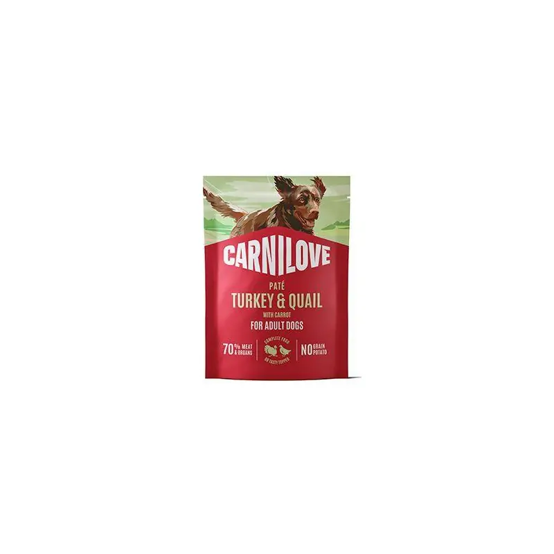 Super Cena Carnilove Dog Pouch Paté Turkey&Quial+Carrot 300g