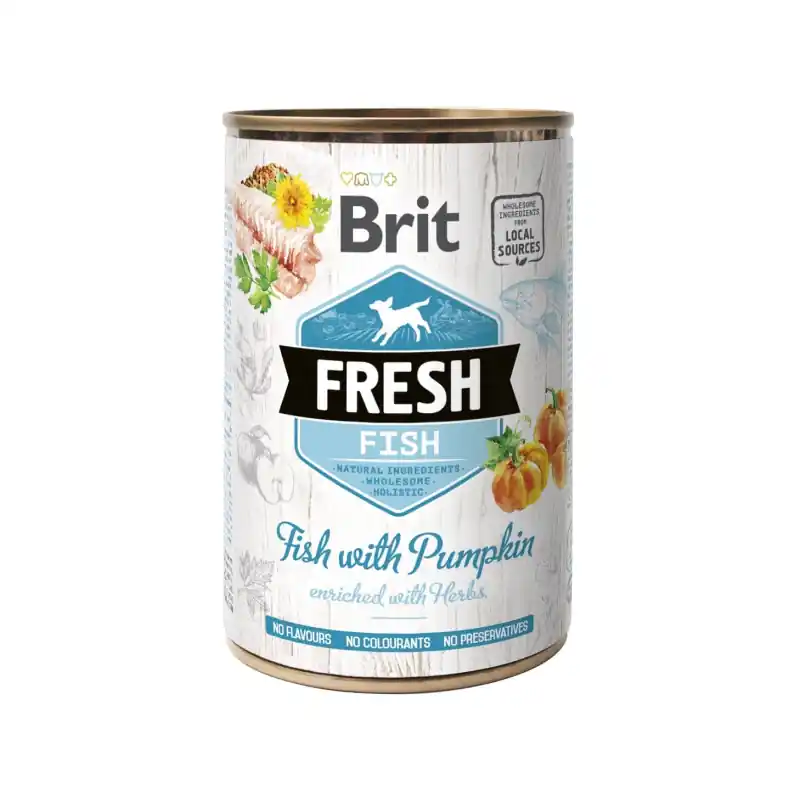 Nejlepší Cena Brit Dog Fresh konz Fish with Pumpkin 400g