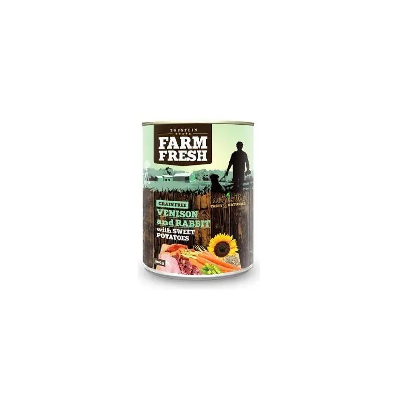 Rychlé Dodání Farm Fresh Dog Venision & Rabit+Sweet Potatoes konz 800g