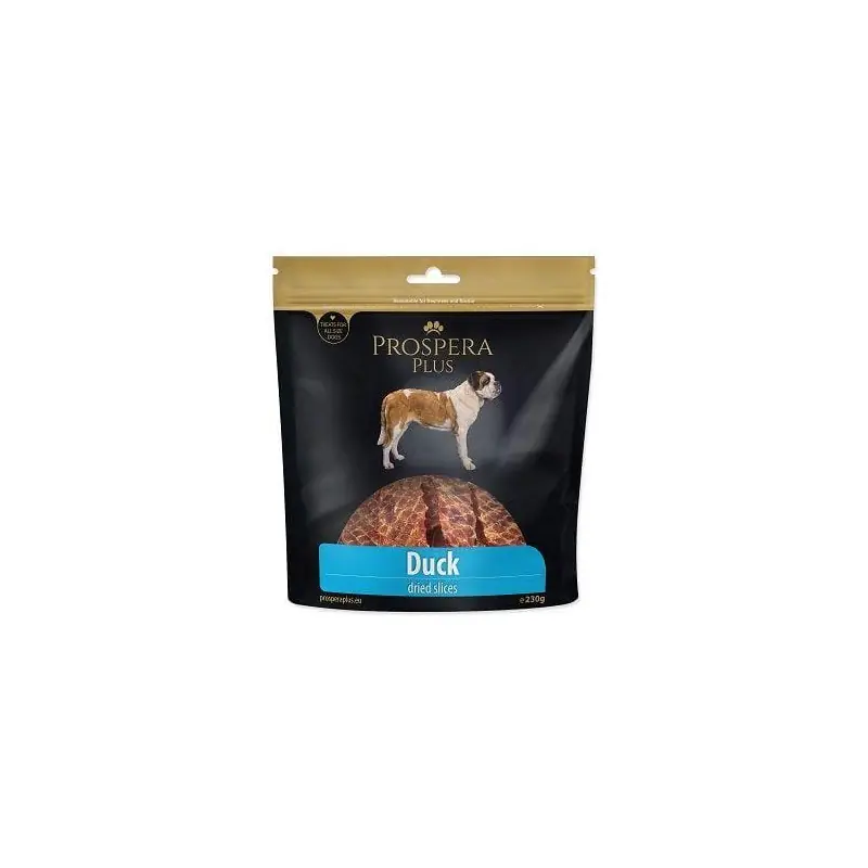 Objednat Nyní Pochoutka Prospera Plus Dog plátky kachního masa 230g