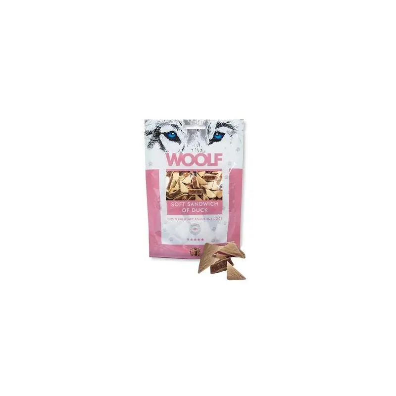 WOOLF pochoutka soft sandwich of duck 100g Speciální Cena