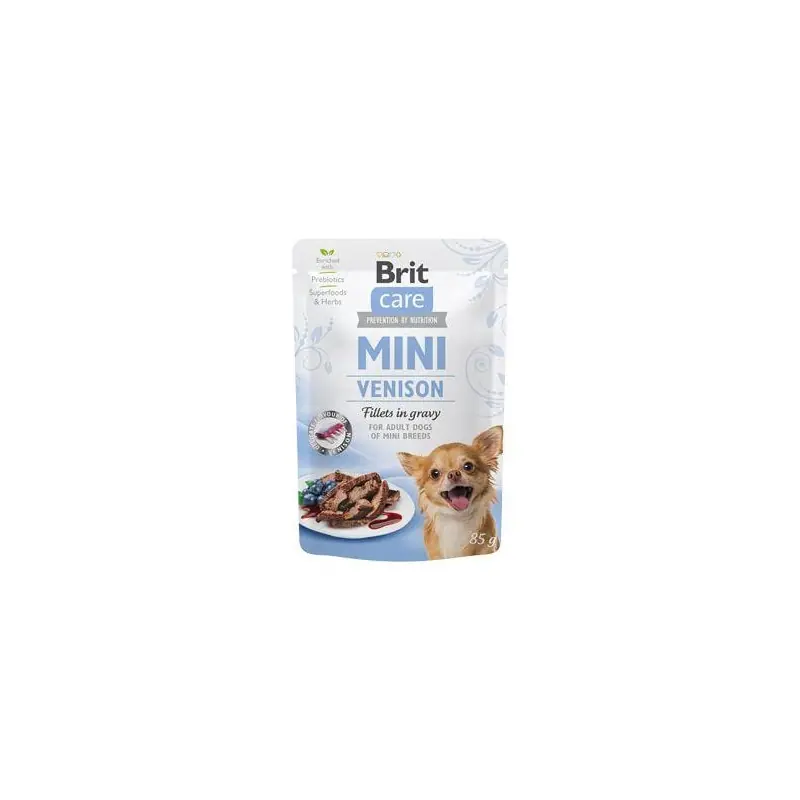 Brit Care Dog Mini Venison fillets in gravy 85g Víkendová Akce