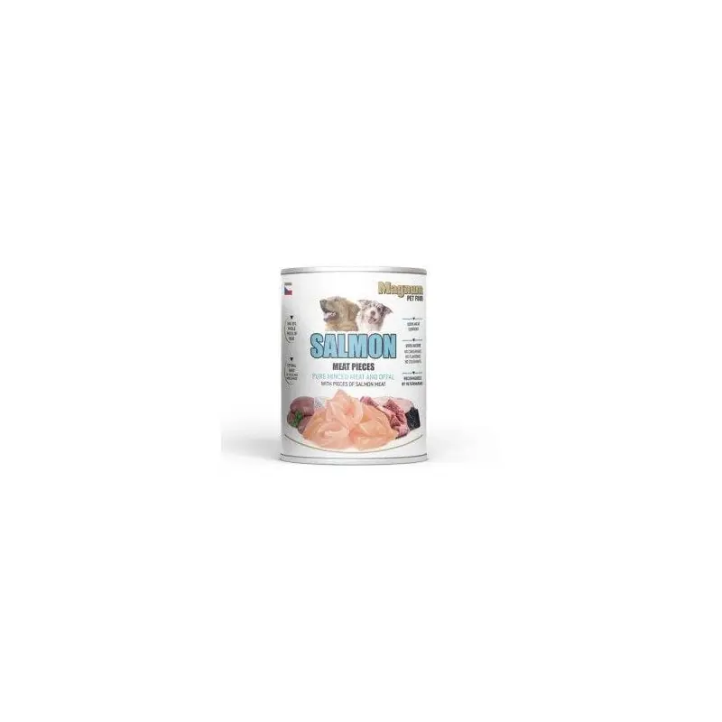 Nejprodávanější MAGNUM konz. Meat Pieces SALMON dog 800g