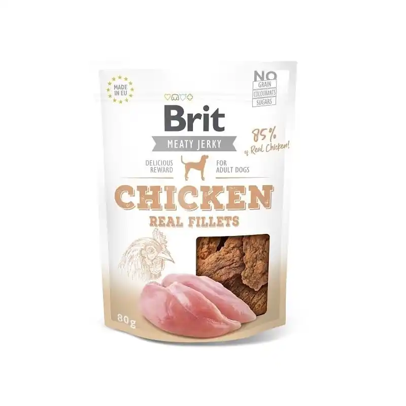 Brit Jerky Chicken Fillets 80g Sezónní Sleva