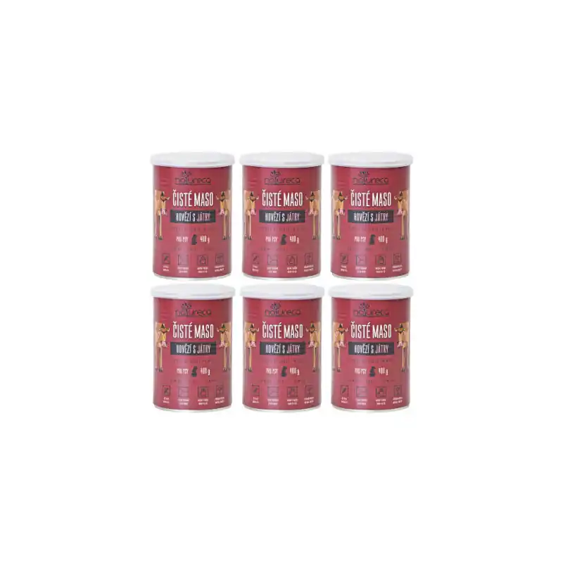 Oblíbený Natureca Dog Hovězí s játry konz. 6x400g