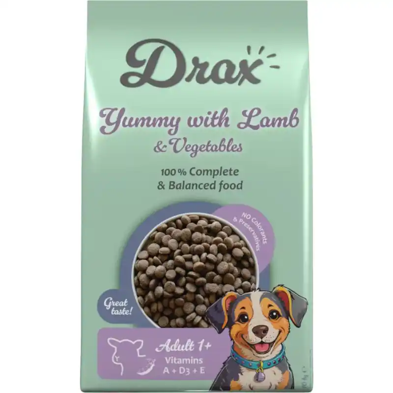 Víkendová Akce Drax Adult Dog s jehněčím a se zeleninou 10kg