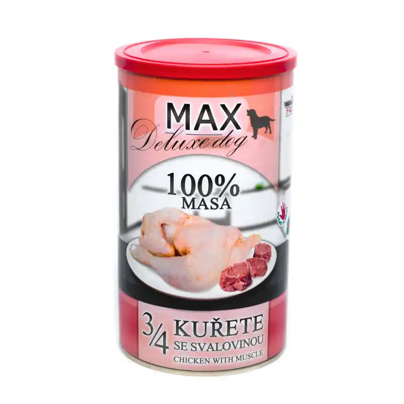 Autentický Sokol Falco Max Deluxe dog 3/4 kuřete se svalov. 1200g