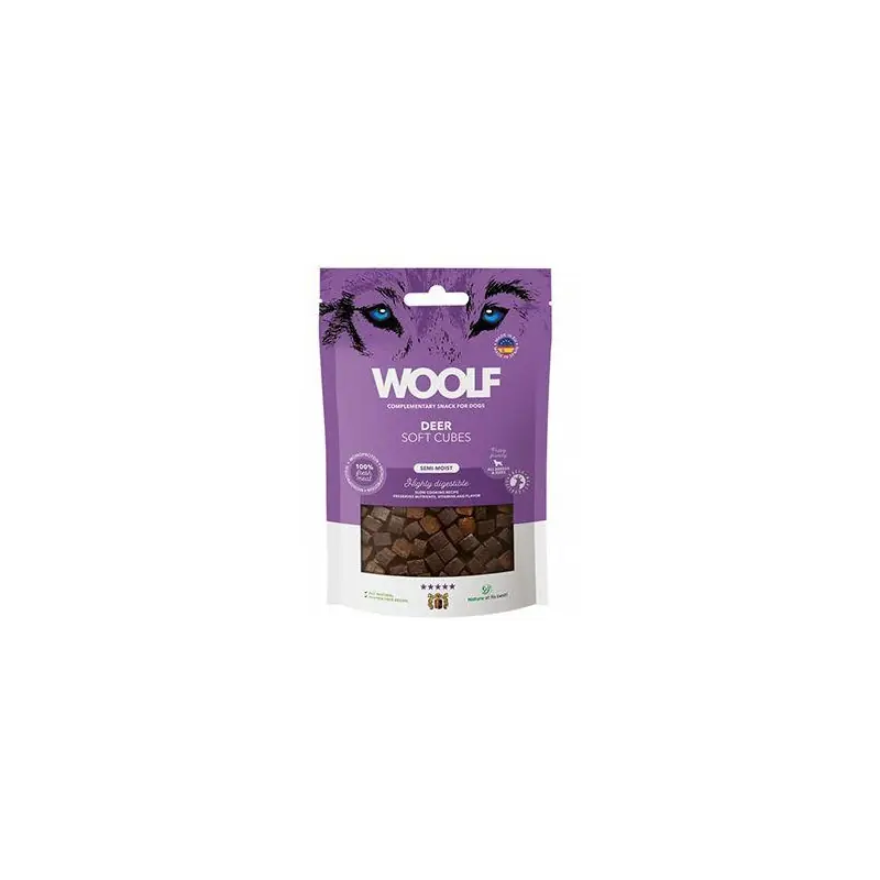 WOOLF pochoutka Soft Cubes Deer 100g Pouze Dnes