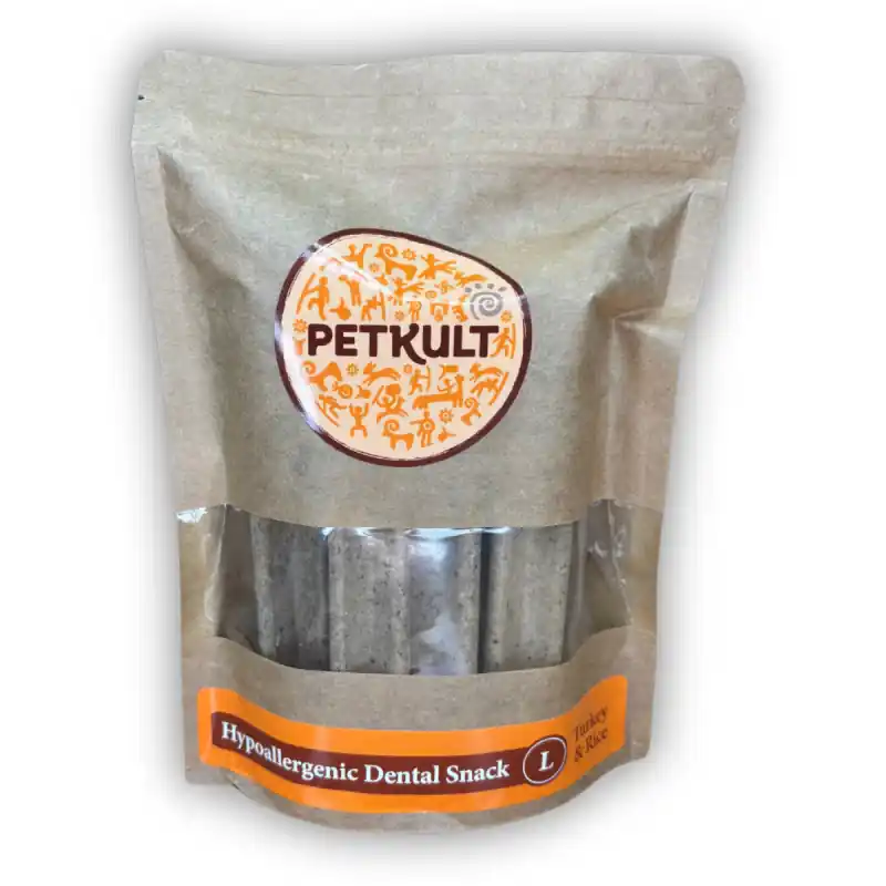 Petkult dog dental hypoaler. turkey/rice L 7ks Akční Cena
