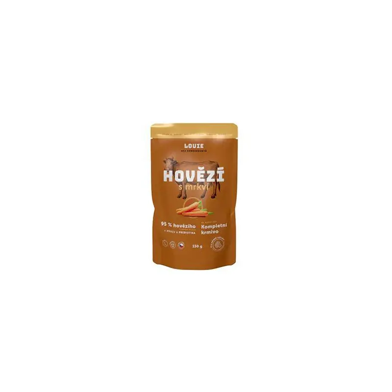 Louie Dog kapsa Hovězí s mrkví 150g Akční Nabídka