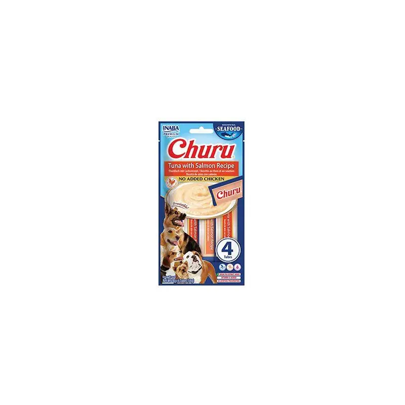 Speciální Cena Churu Dog Fish Tuna with Salmon Recipe 4x14g