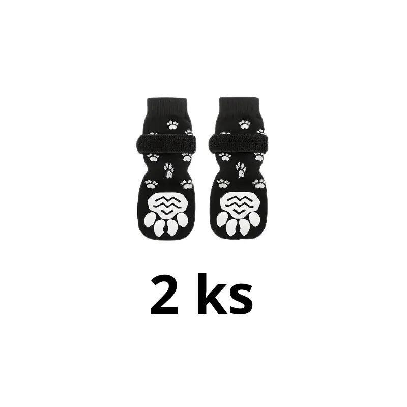 Finální Výprodej Ochranné ponožky pro psa protiskluz 2ks M černé