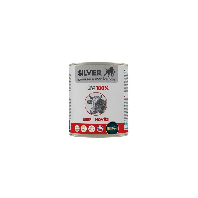 IRONpet Silver Dog Beef konzerva 800g Finální Výprodej
