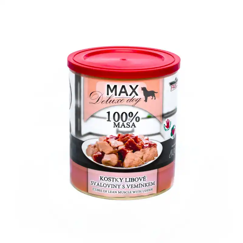Sezónní Sleva Sokol Falco Max Deluxe dog kostky hovězí + vemeno 800g