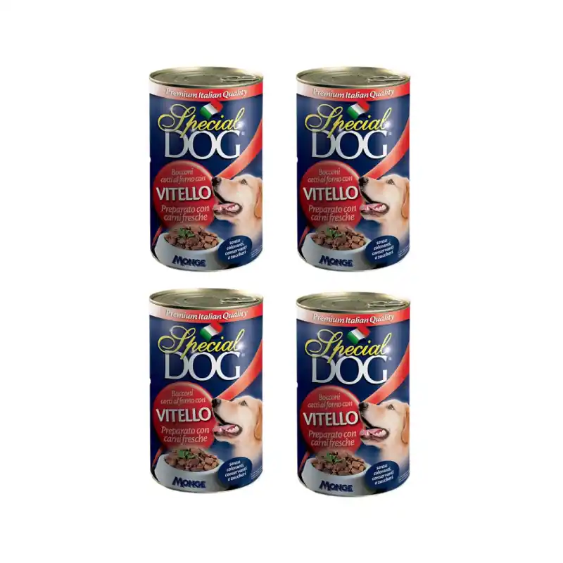 Super Cena Monge Special Dog with Veal (telecí) konz. 4x1275g