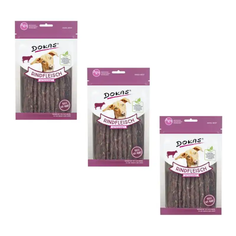 Dokud Zásoby Vydrží Dokas Dog - Hovězí plátky 3x70g