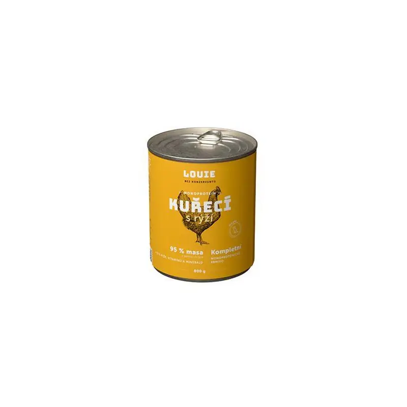 Pouze Dnes Louie Dog konz. Kuřecí s rýží a prebiotiky 800g